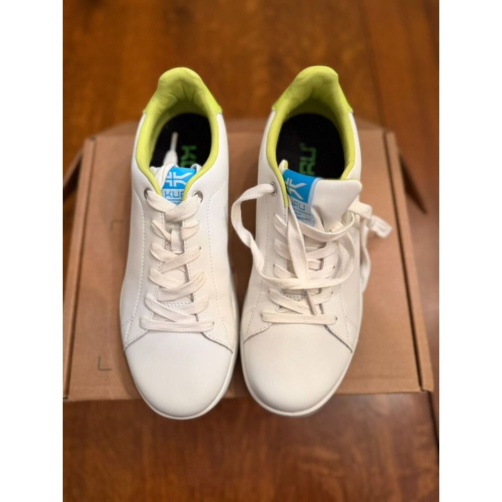 KURU Quantum Leather White Comfort Sneakers Women's Size 8